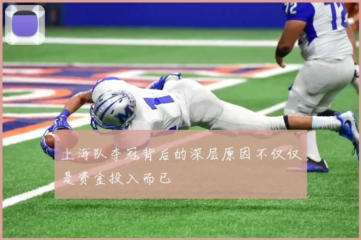 上海队夺冠背后的深层原因不仅仅是资金投入而已